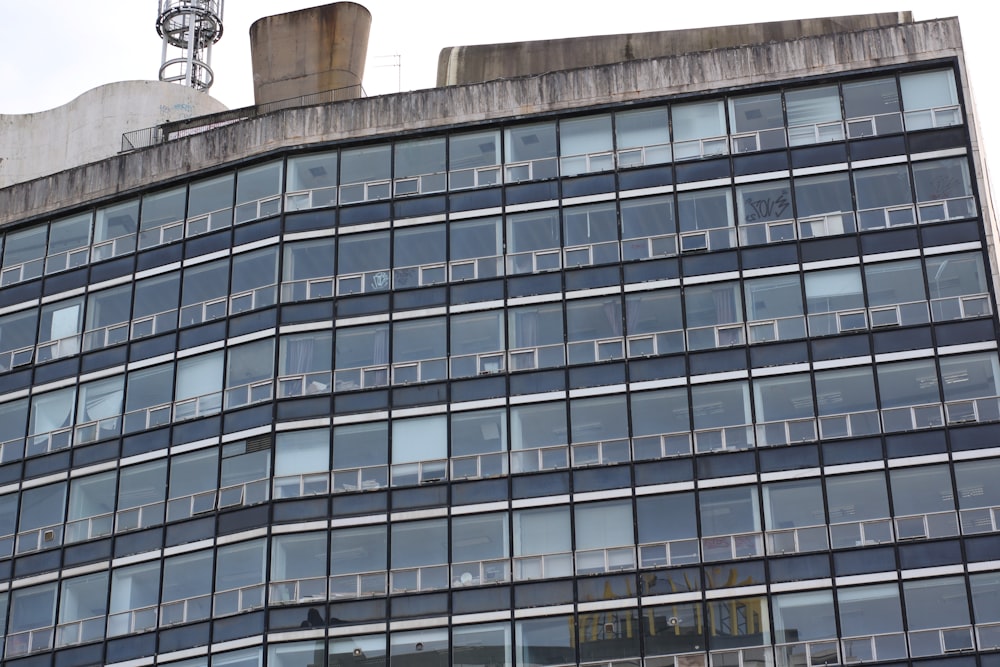 a very tall building with lots of windows