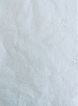 A textured surface with subtle creases and wrinkles, resembling handmade paper. The surface is primarily uniform in color with slight imperfections and variations.