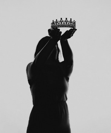 a woman with a crown on her head