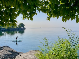 a person on a kayak in the water