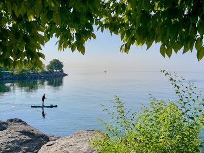 a person on a kayak in the water