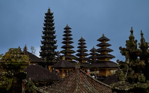 a group of tall buildings sitting next to each other