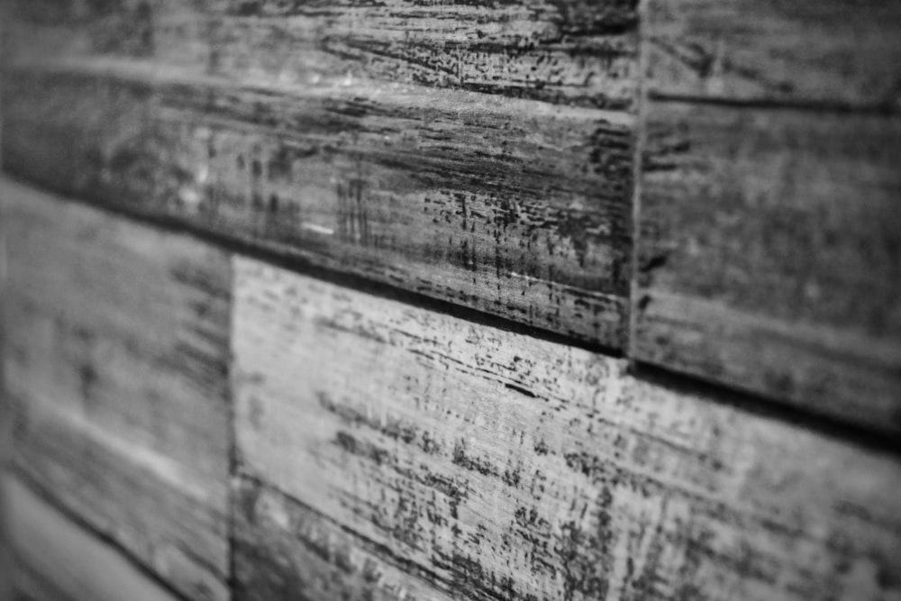 black and white photograph of a wooden wall
