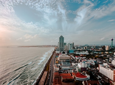 A consultant discussing a strategic roadmap with a client near the ocean.