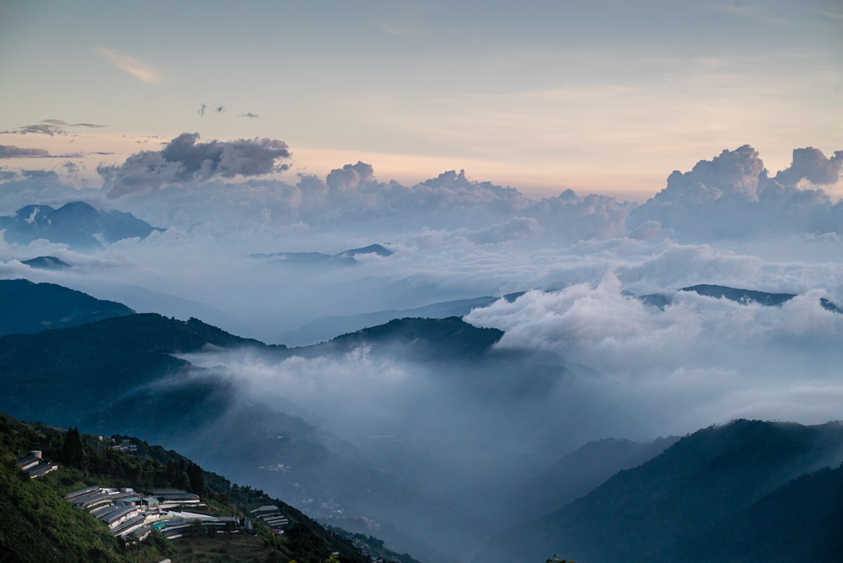 阿里山雲海，壯闊的雲瀑從山谷湧上