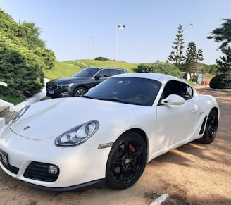 A sleek Cadillac and a rugged Ram 1500 parked side by side under the Spanish sun.