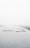 Multiple narrow boats with people are on a calm, expansive river surrounded by a softly blurred landscape, creating a serene and misty scene.