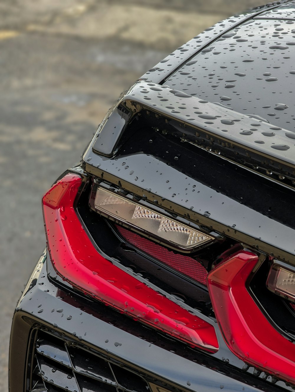 a close up of the rear end of a car