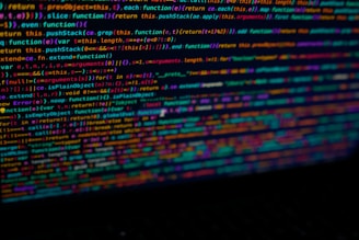 a close up of a computer screen with a lot of text on it