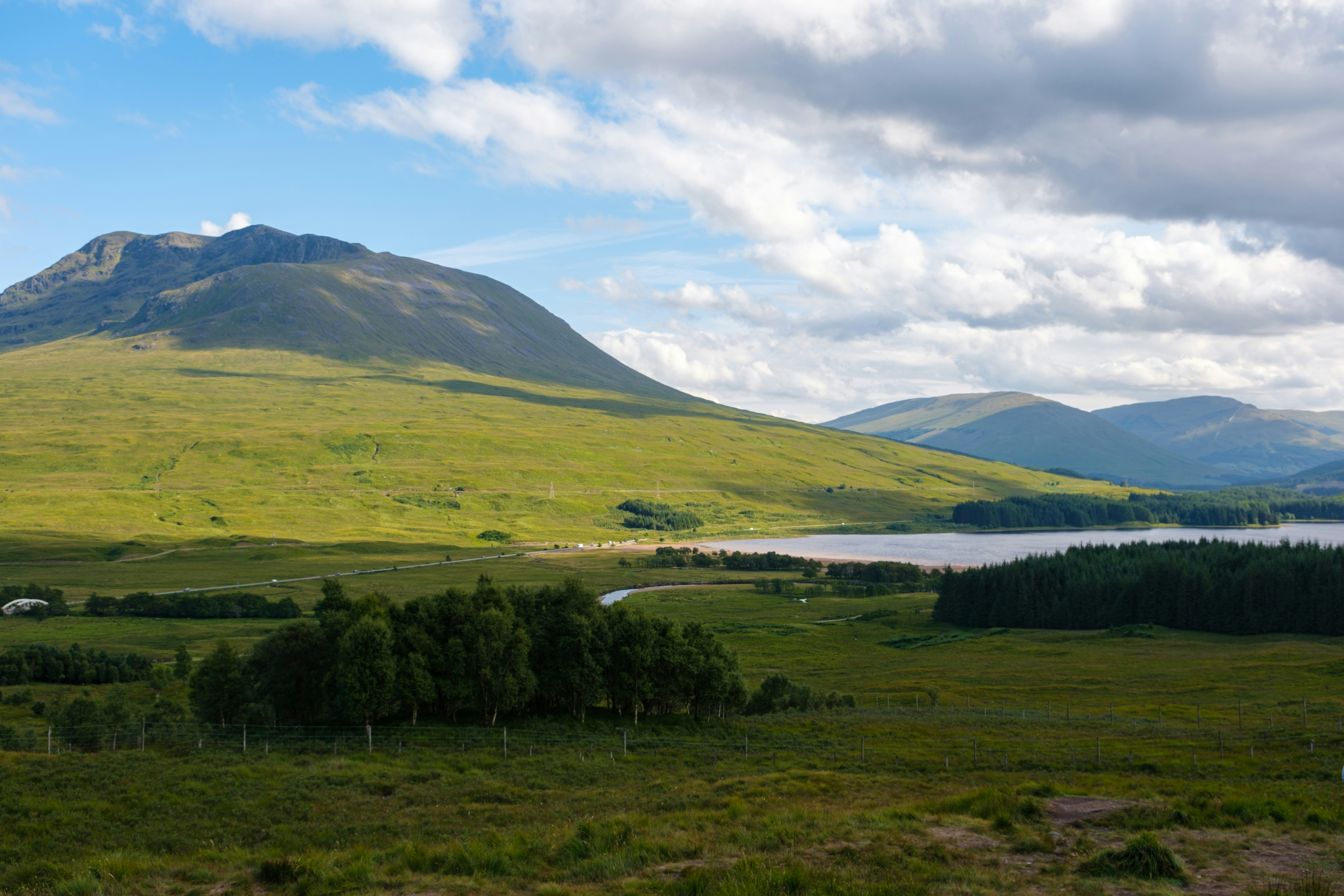 A breathtaking view of Loch Tulla on a calm day.