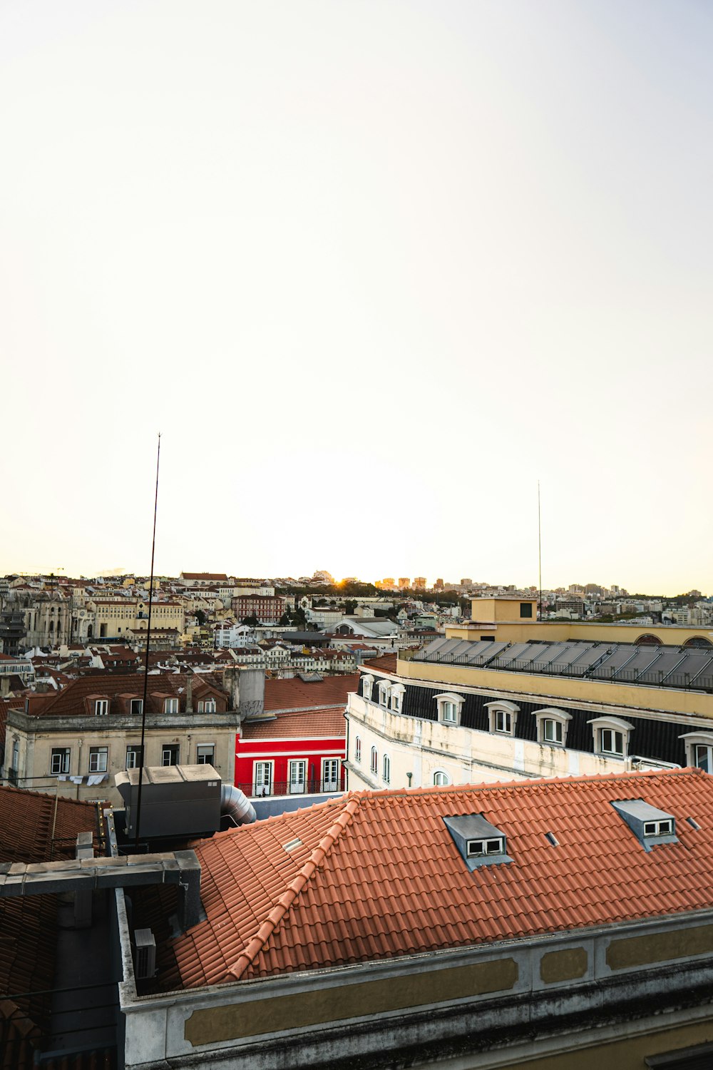 a view of a city from a roof of a building