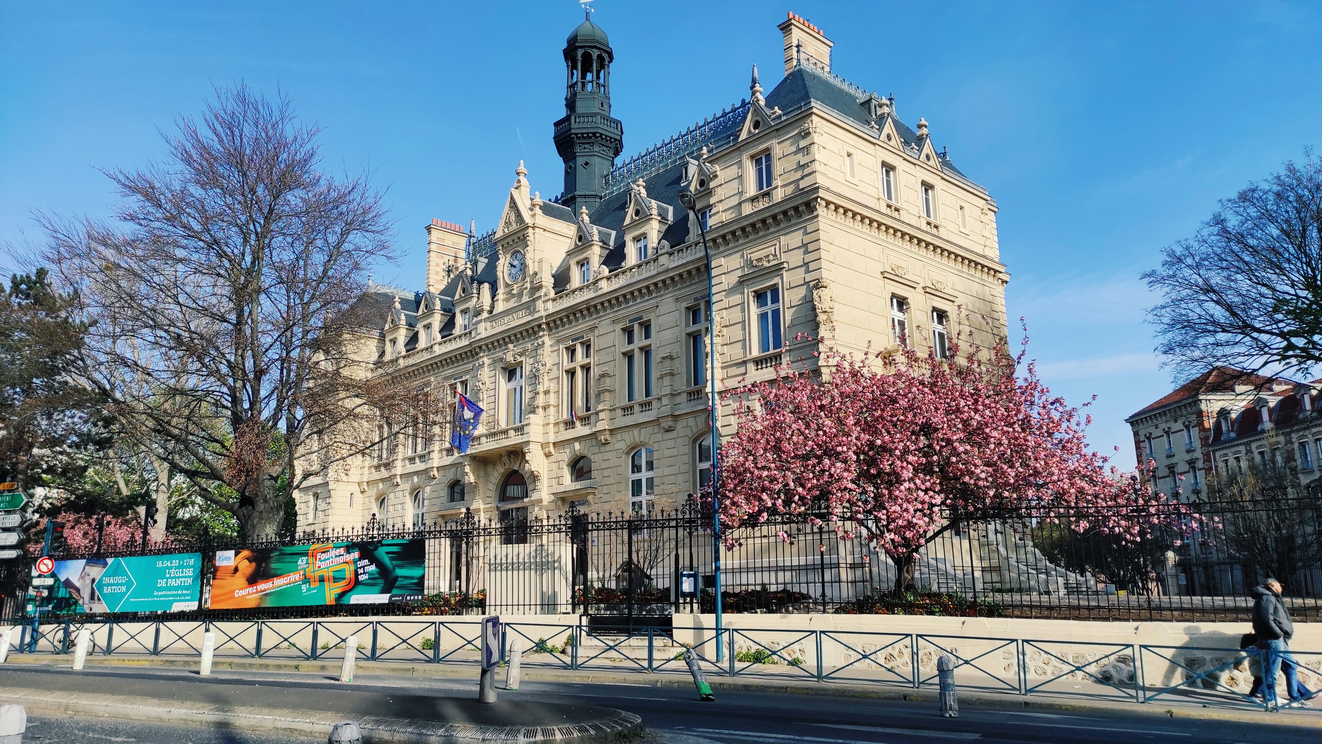 a large building with a tower on top of it
