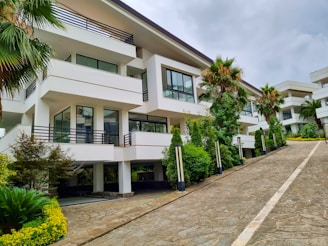 Exterior view of nuchem biopharma's modern facility building in India on a sunny day.