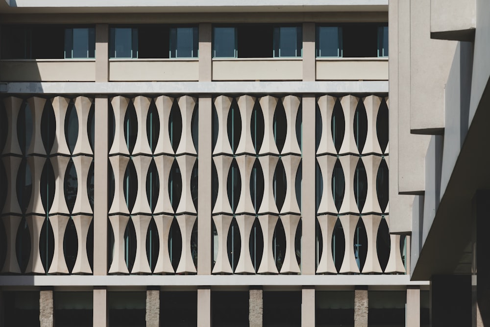 a building that has a large window on the side of it