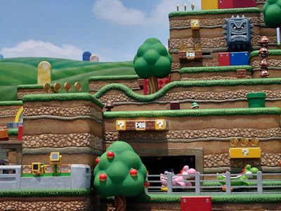 Vibrant game scene showing characters navigating a dynamic, engaging world.