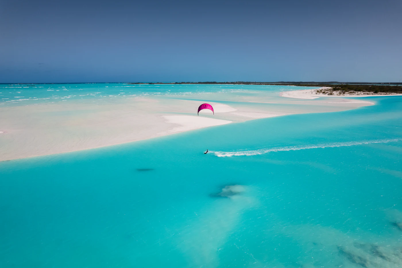 Turquoise shallows of the Exumas in the Bahamas
