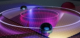 an abstract image of a circle with balls