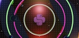 a neon circle with a snake on it