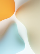 A serene abstract painting with calming colors and gentle shapes.
