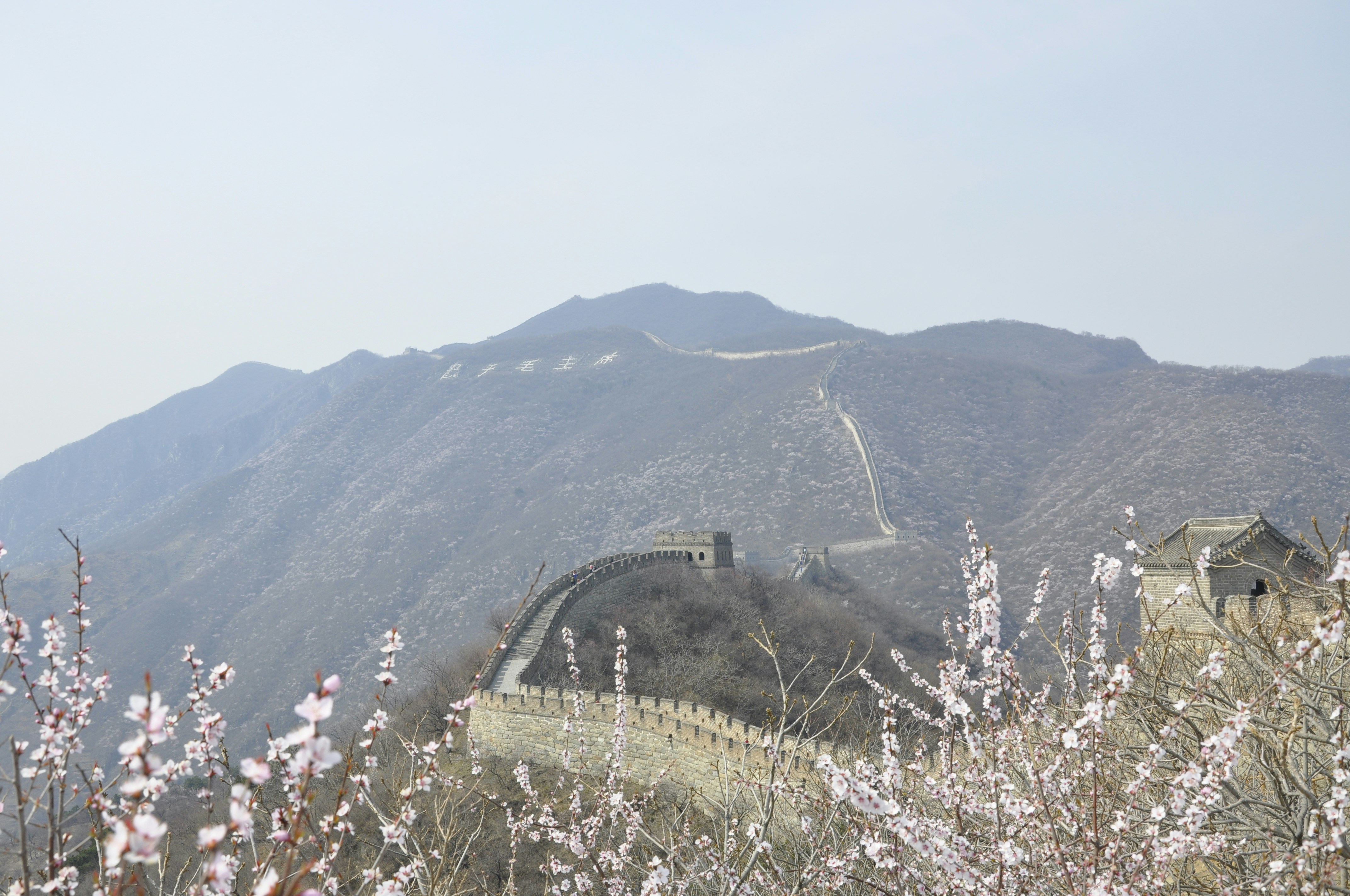 a view of the great wall of china