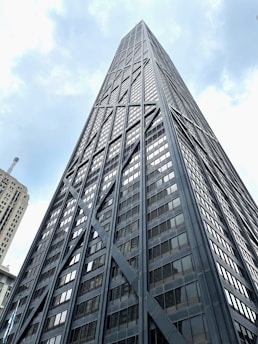 Photo of a sturdy lateral brace installed on a commercial building frame.