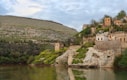 a small village on the side of a mountain