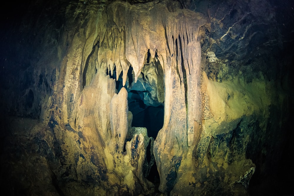 a cave filled with lots of cave like formations