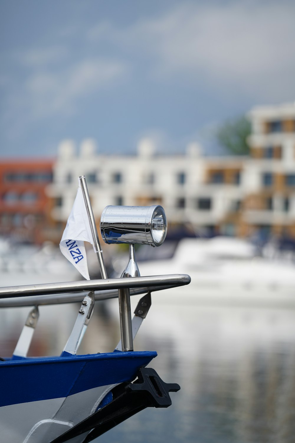 a close up of a boat on a body of water