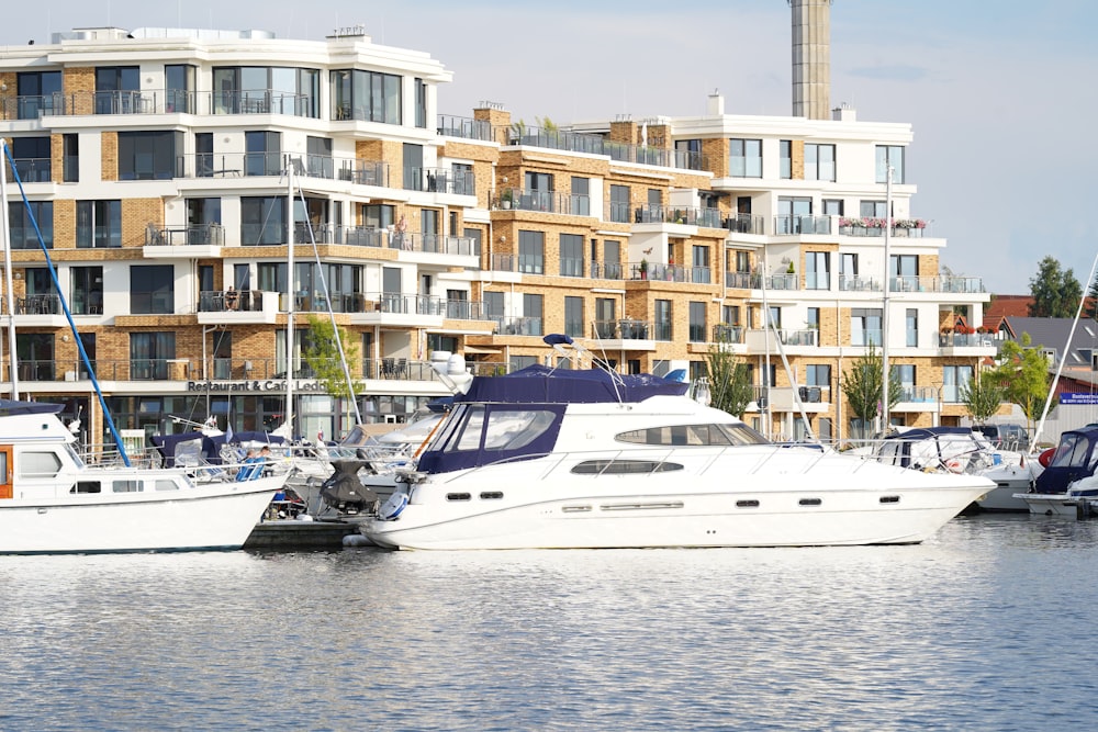 a couple of boats that are sitting in the water