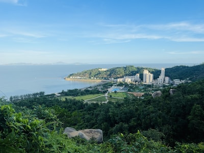 A scenic view of the Sri Lankan coastline with modern buildings in the background, symbolizing growth and opportunity.