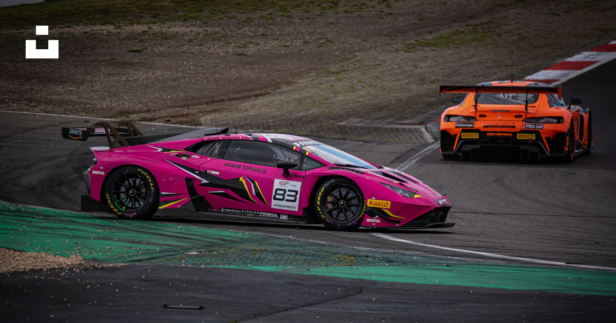 Pink Background Thor Racing A pink sports car driving on a race track photo – Free Nürburgring ...