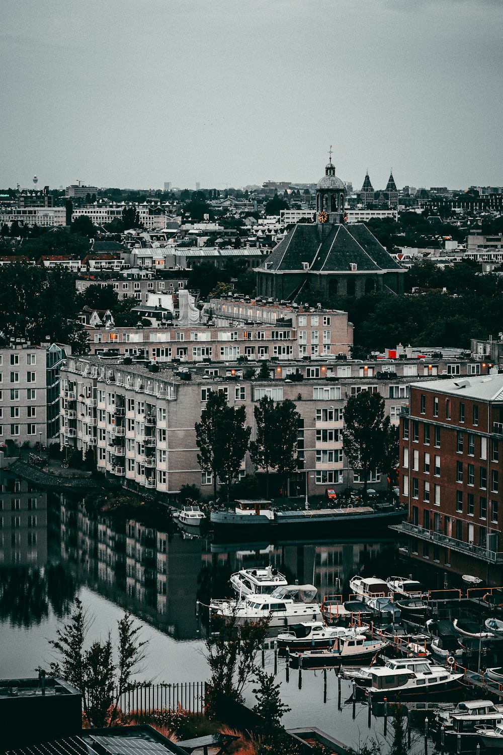 a view of a city from a high point of view