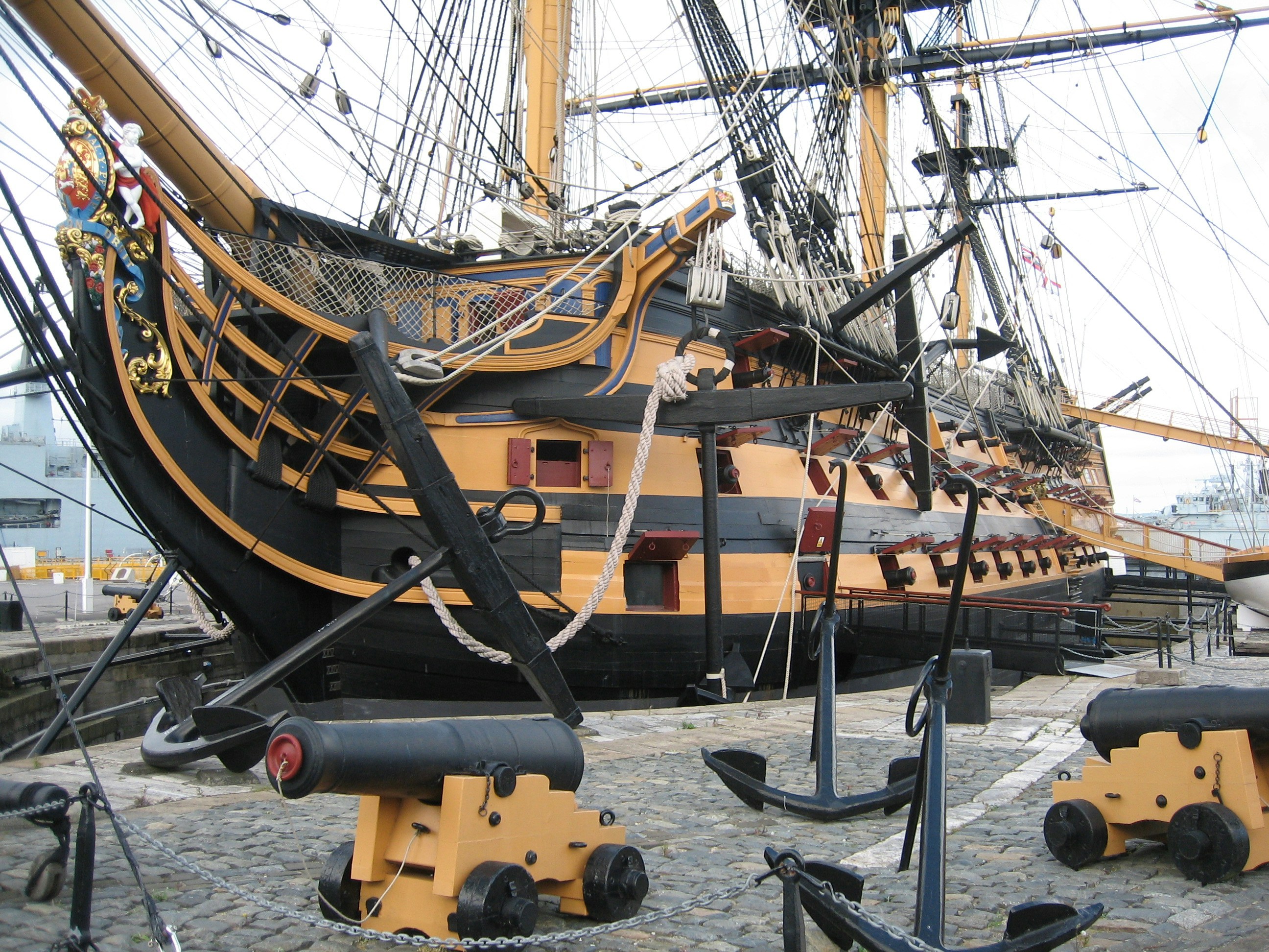 Photo image of HMS Victory. Portsmouth Historic Dockyard UK