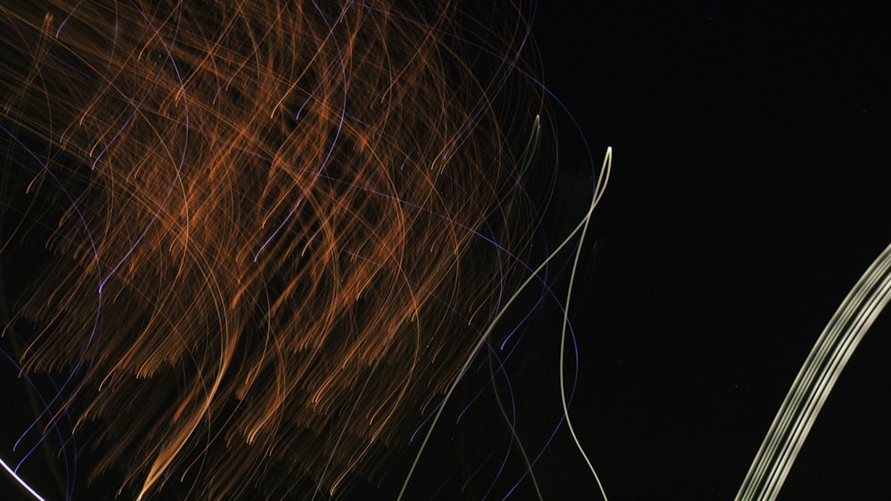 a long exposure of a plane flying in the sky