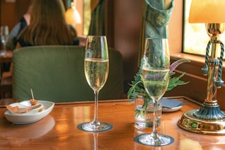 Luxurious VIP table setting with guests enjoying the nightlife atmosphere.