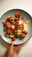 scrambled eggs with your favorite vegetables 