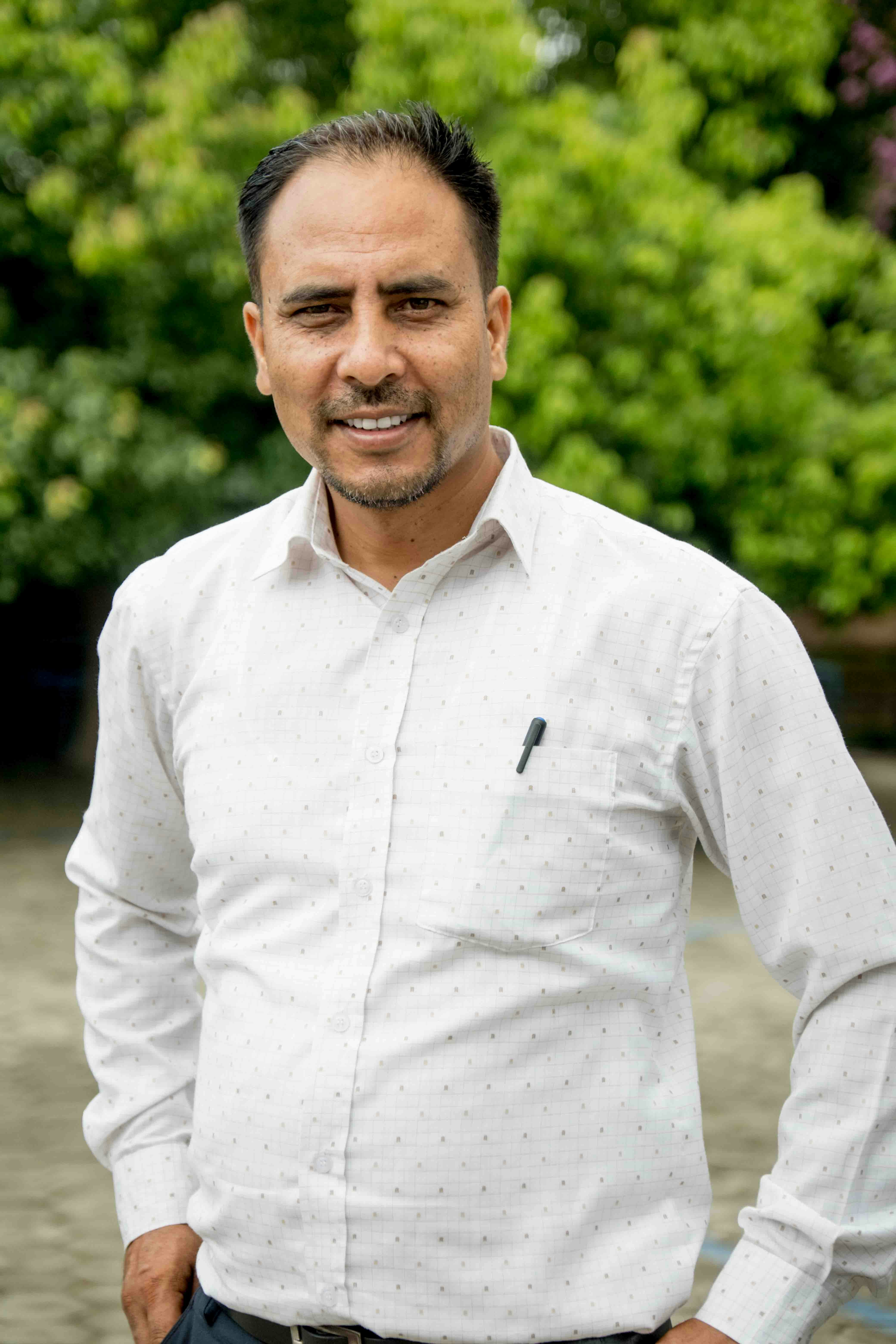 Wayne Head from Cape Breton smiling confidently