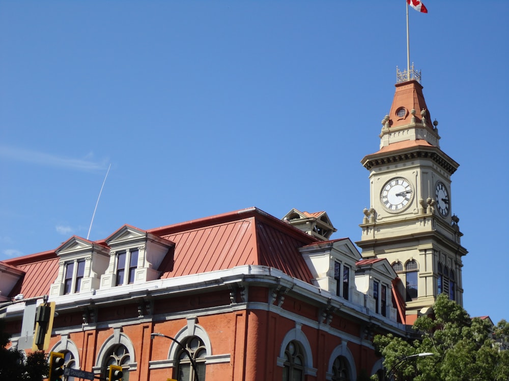 a clock tower on top of a building