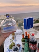 A scenic view of a party setup featuring popular liquor brands.