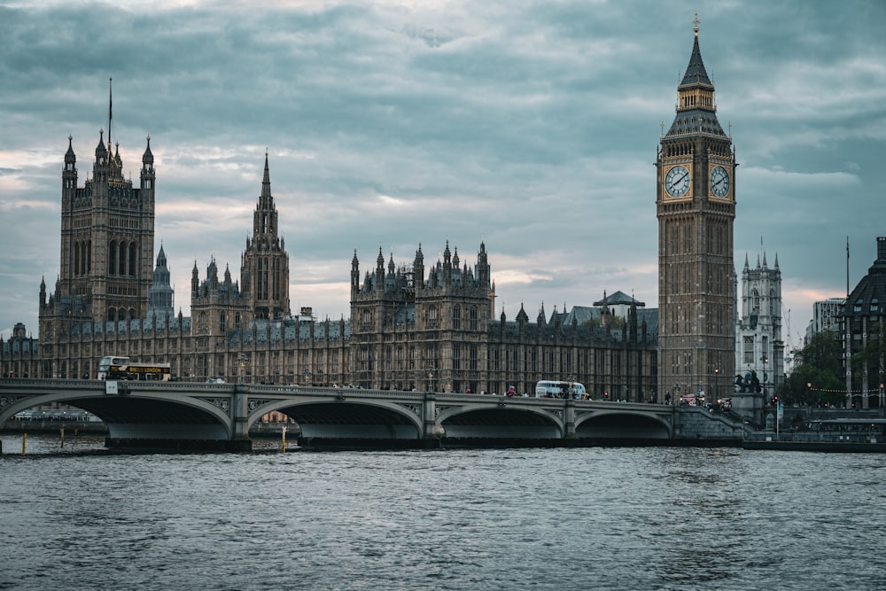 big ben and the houses of parliament on a cloudy day