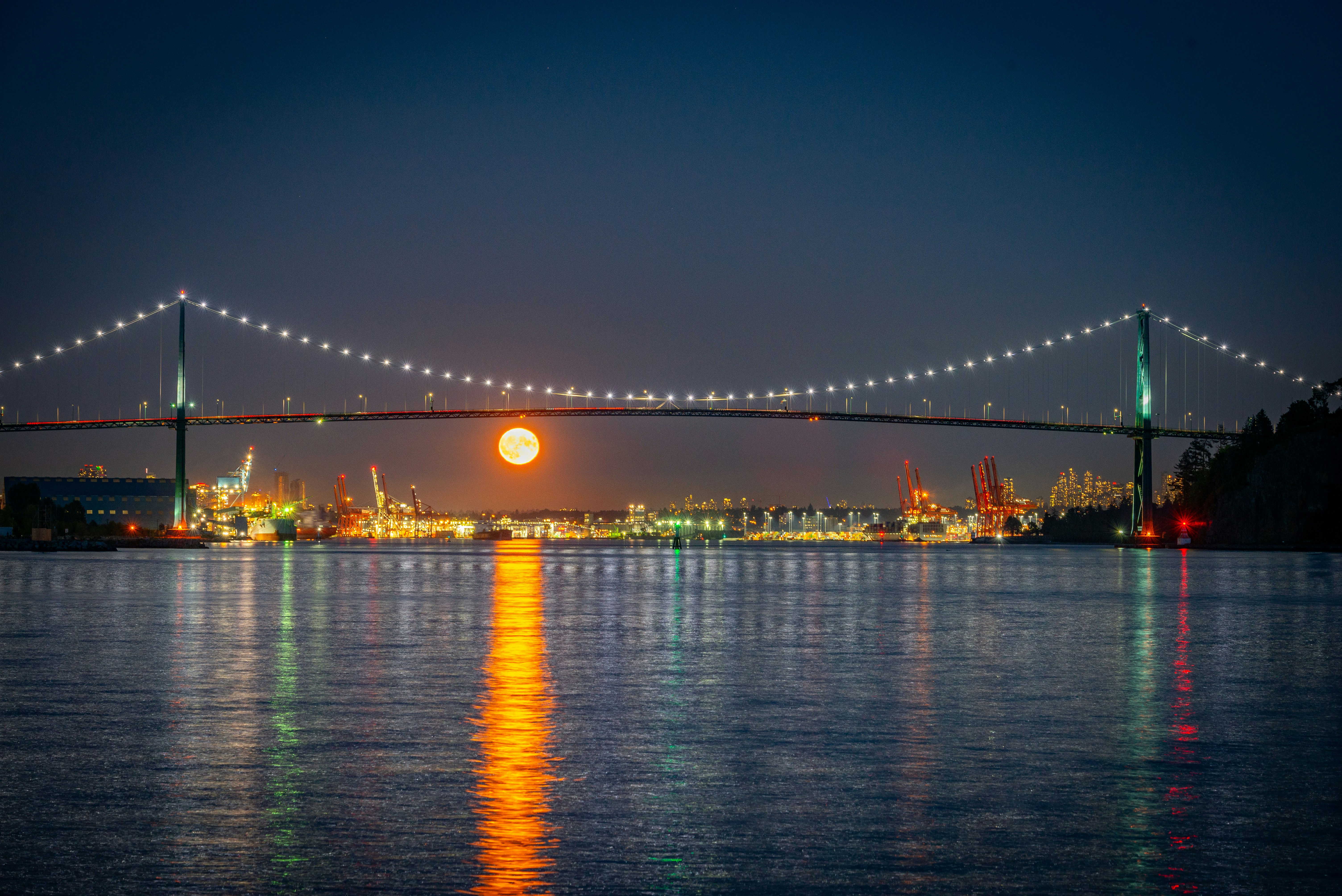 a large bridge over a large body of water