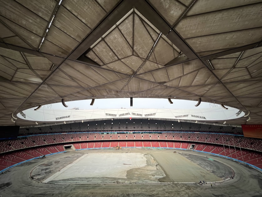 Chengdu stadium - large empty arena with rows of seats