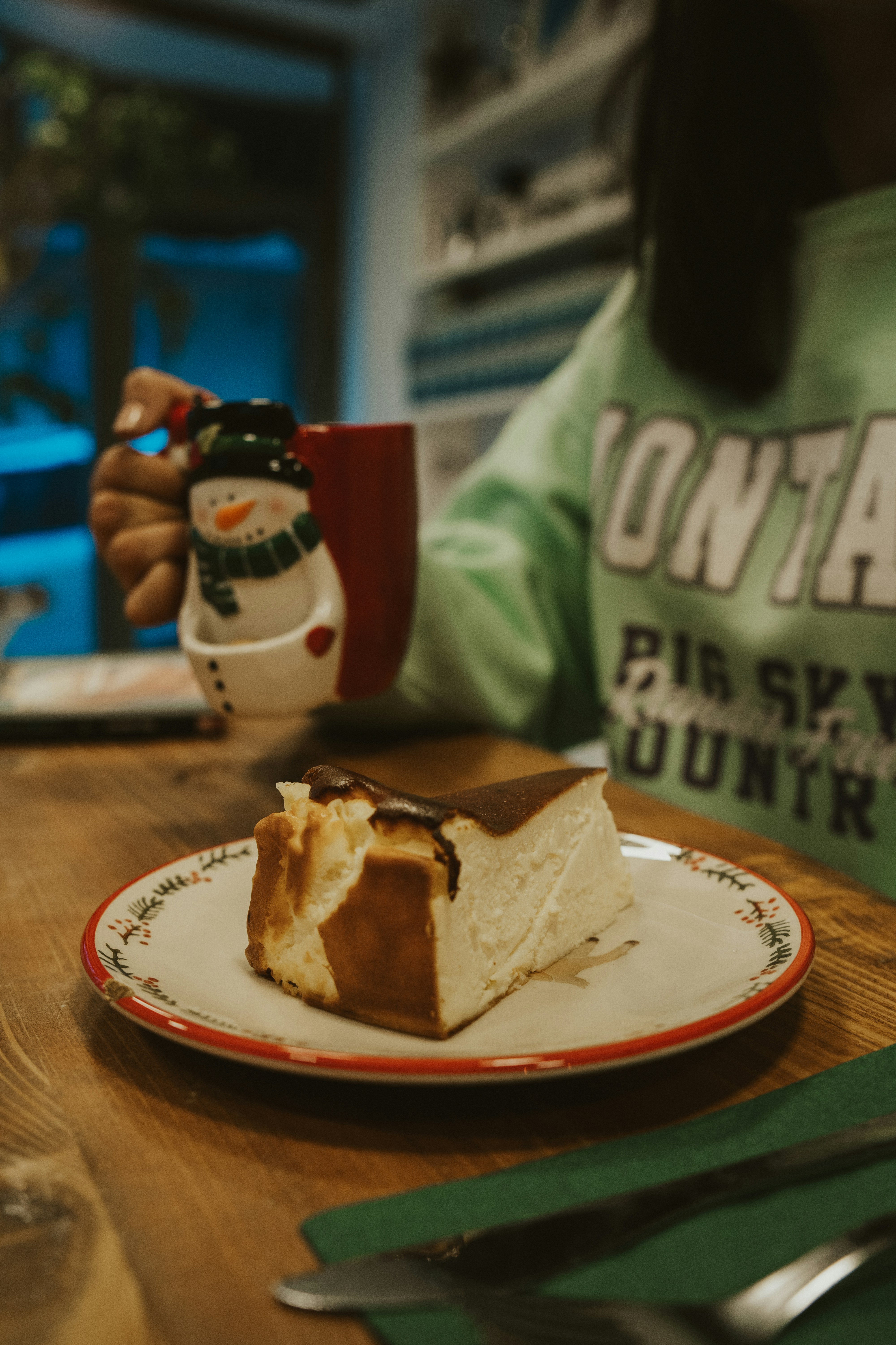 a piece of cake on a plate on a table