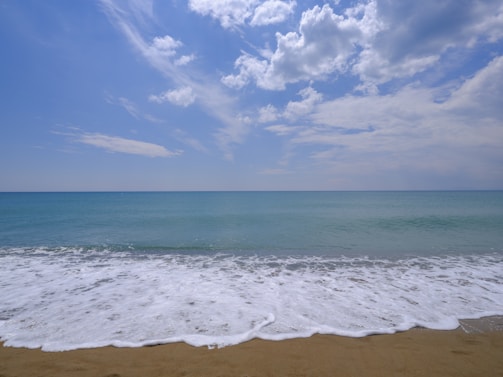 a view of the ocean from the beach