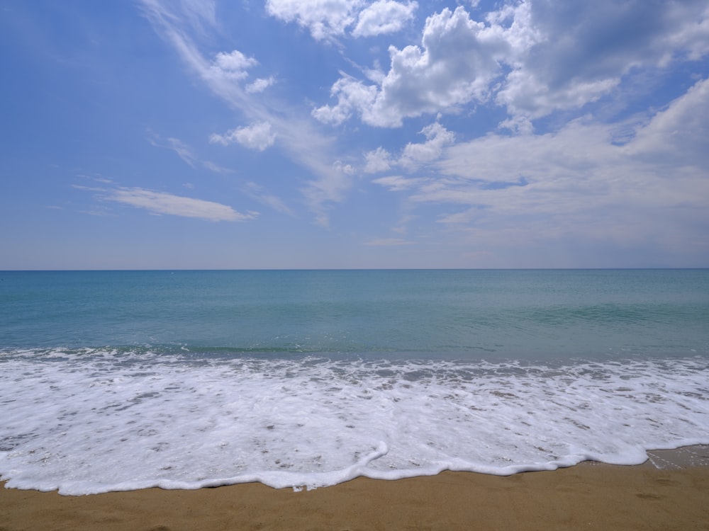 a view of the ocean from the beach