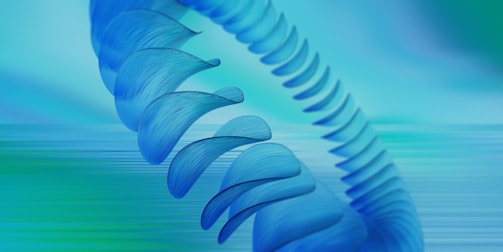 A sleek 3D blue and white contact form with floating sky blue and royal blue accents.