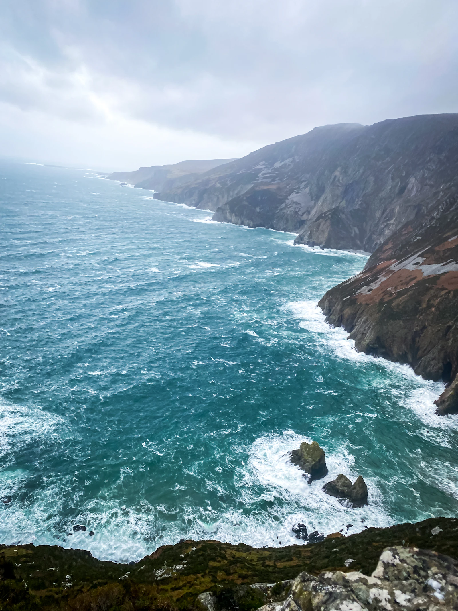 The sea cliffs of Slieve League in County Donegal, Ireland
