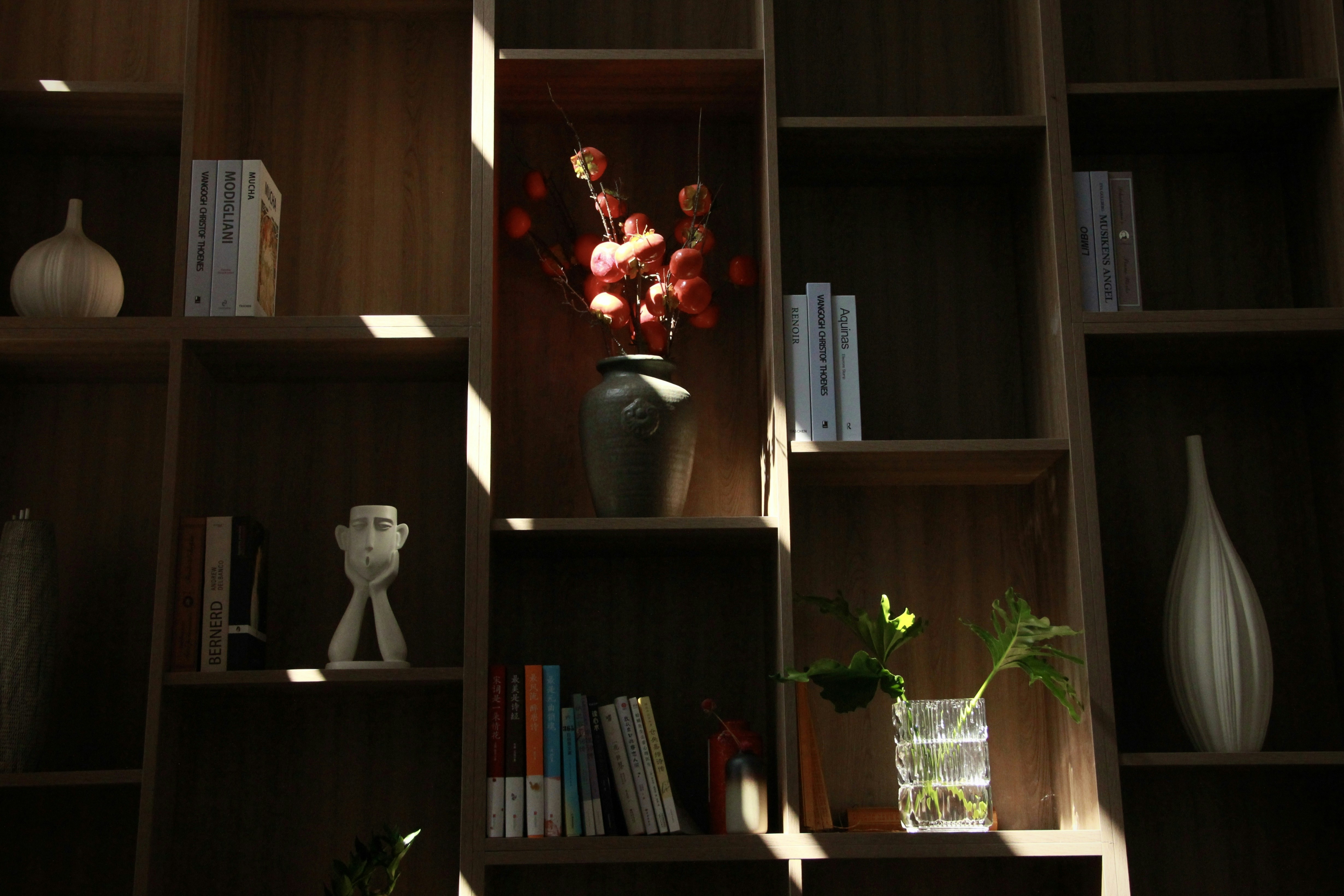 A wall of objects in special afternoon light