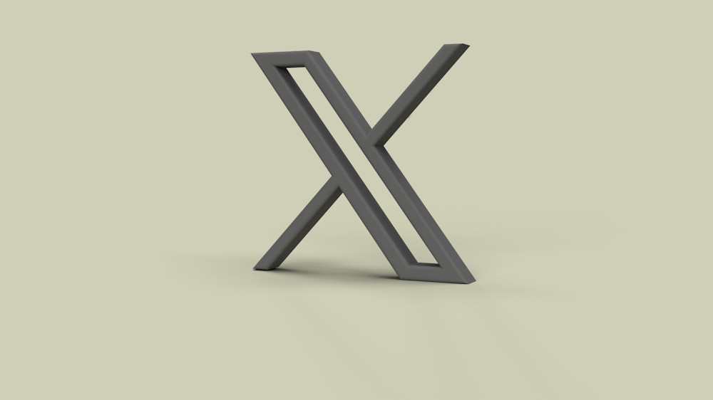 Una representación 3D de la letra x