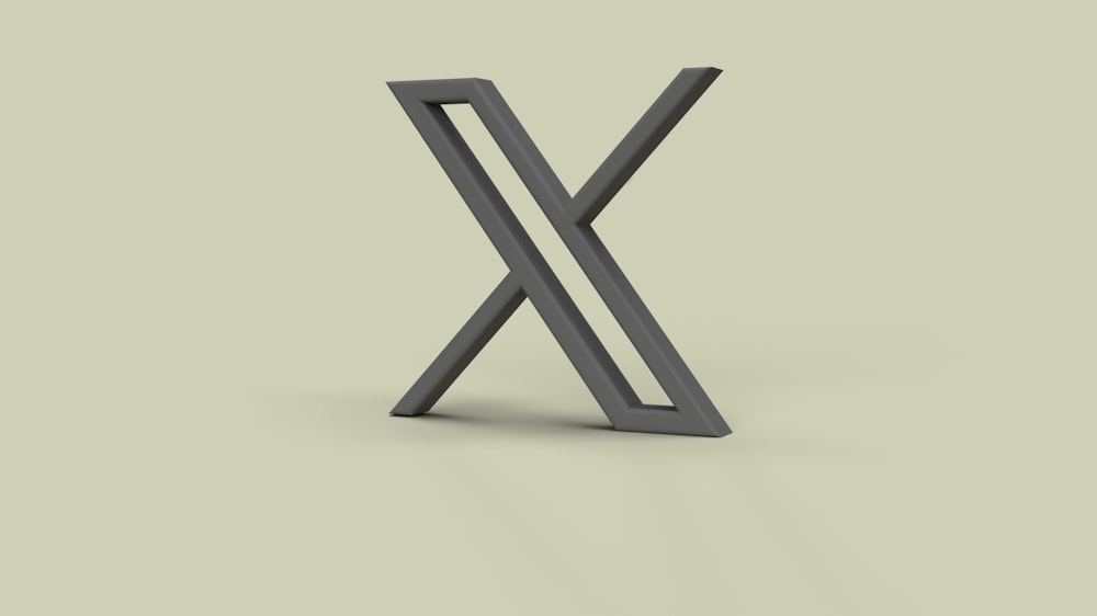 a 3d rendering of the letter x